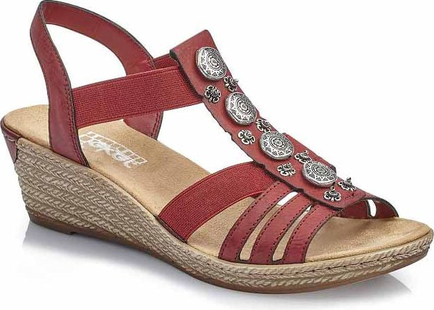 rieker red sandals