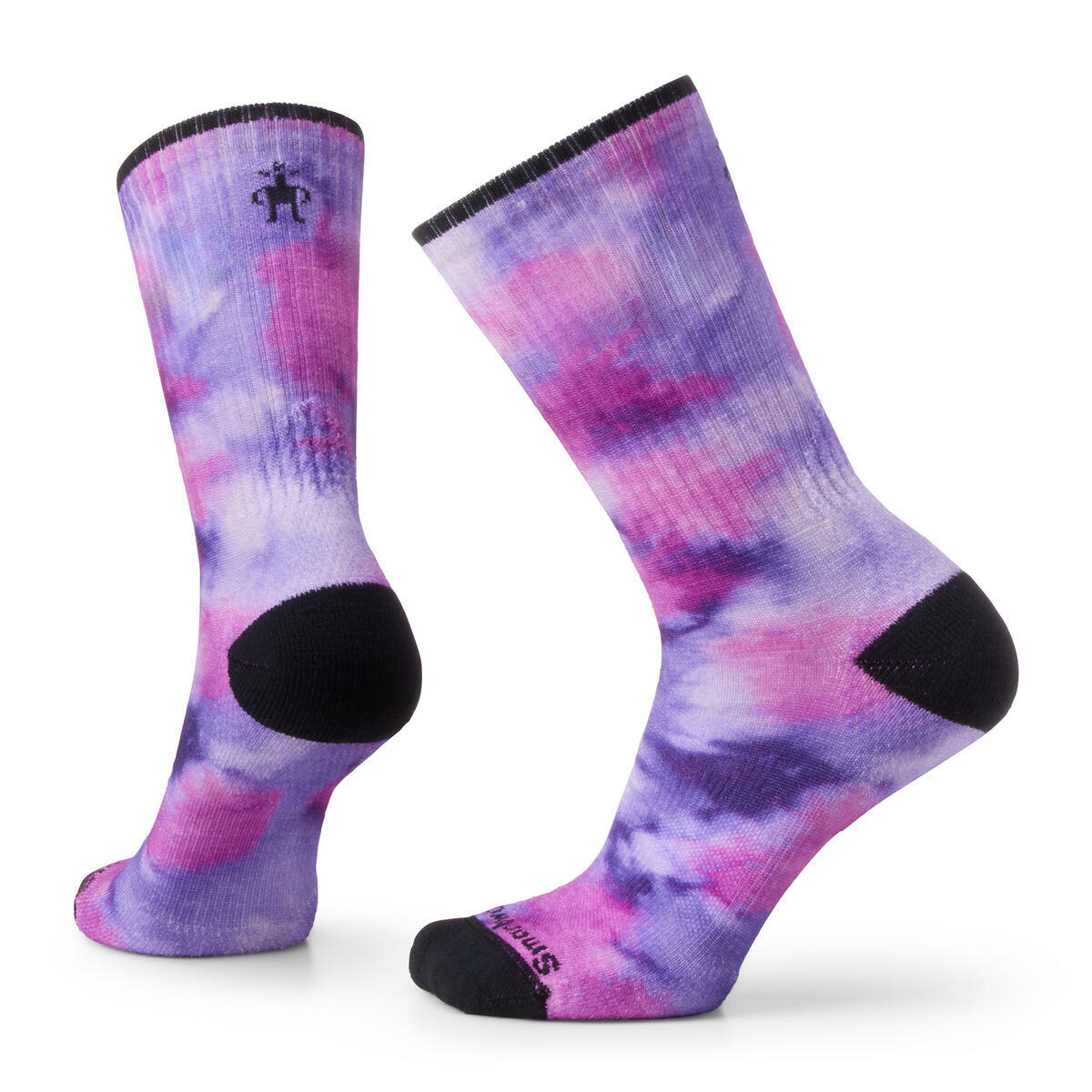 Athletic Far Out Tie Dye Print Crew Socks Purple Iris