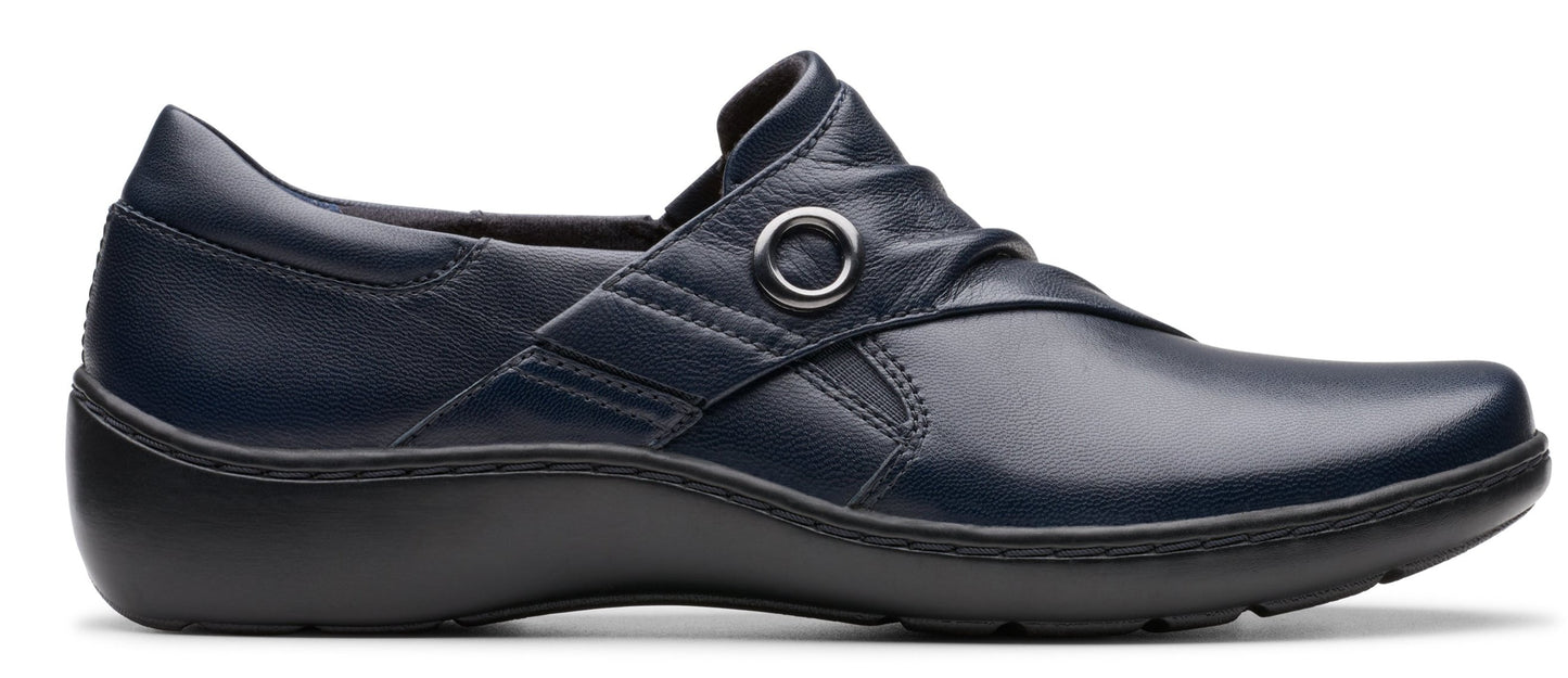 Cora Aubrie Leather Navy