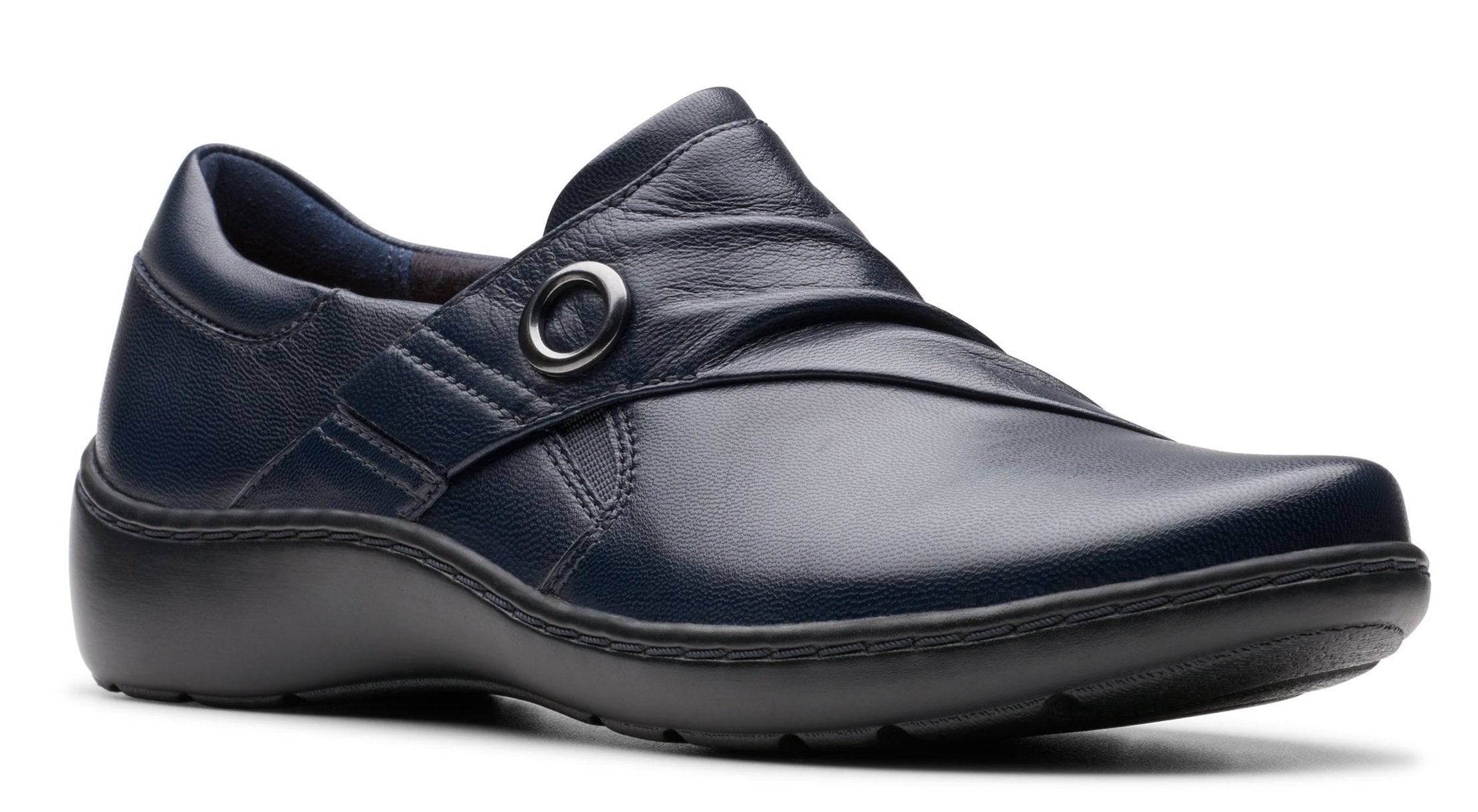 Cora Aubrie Leather Navy