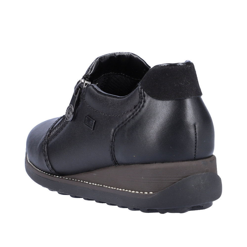 Black Slip On W Rieker Tex