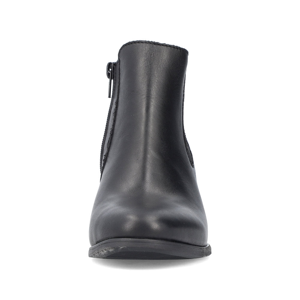 Black Heeled Double Gore Boot