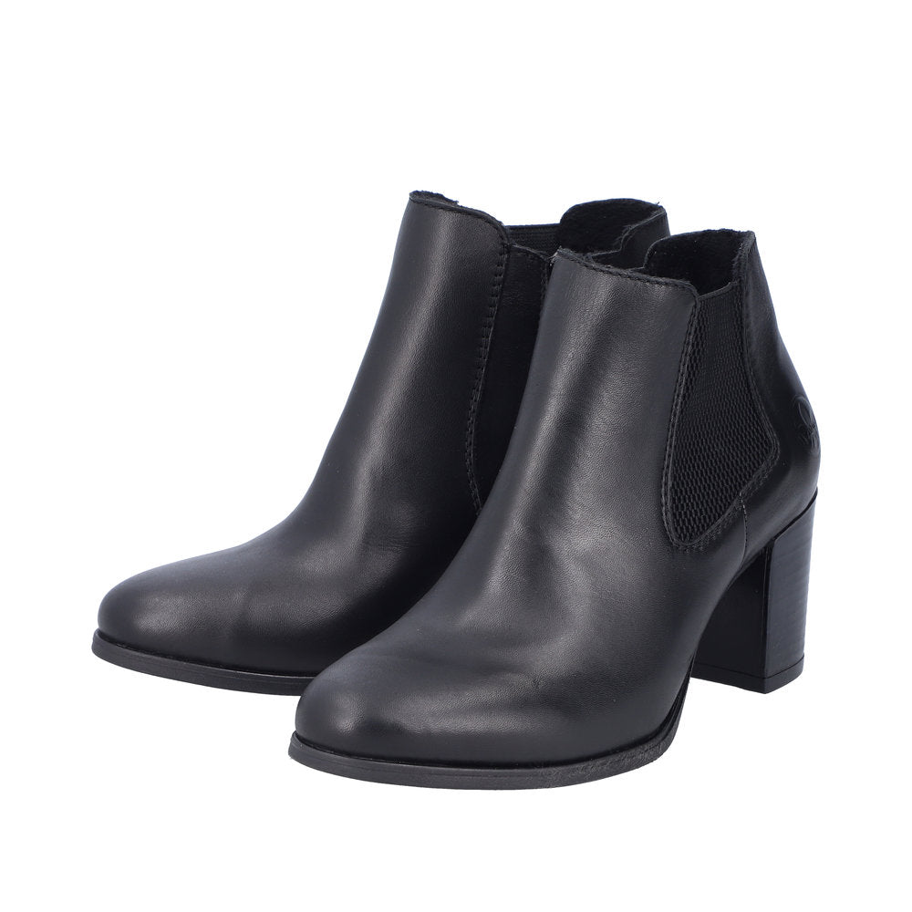 Black Heeled Double Gore Boot