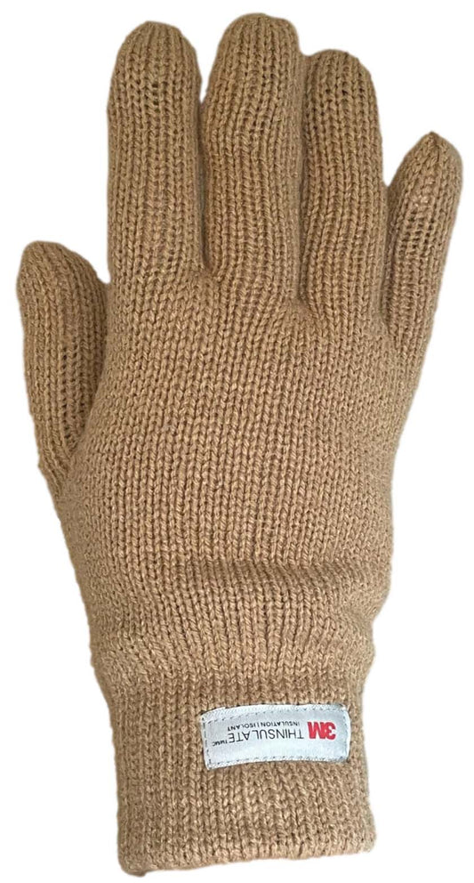 Knit Glove C40 Thinsulate Poly Lined Camel