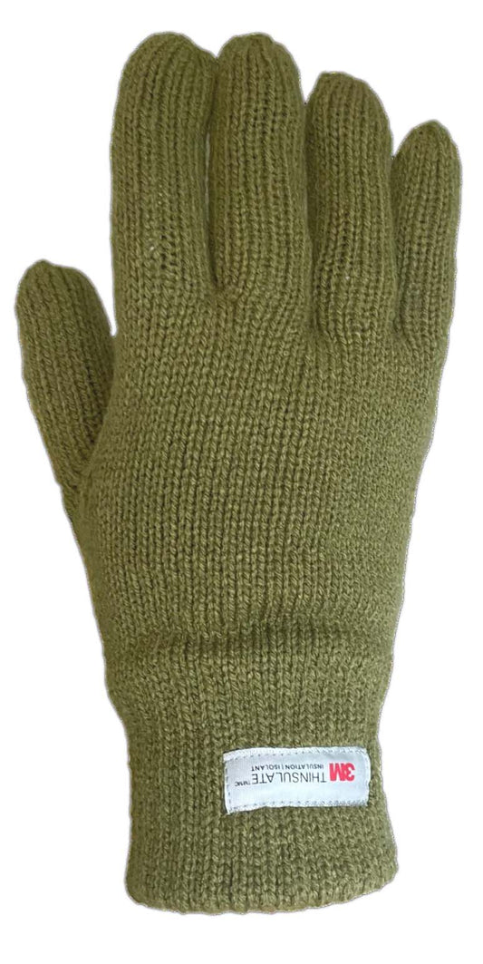 Knit Glove C40 Thinsulate Poly Lined Cornflower Olive