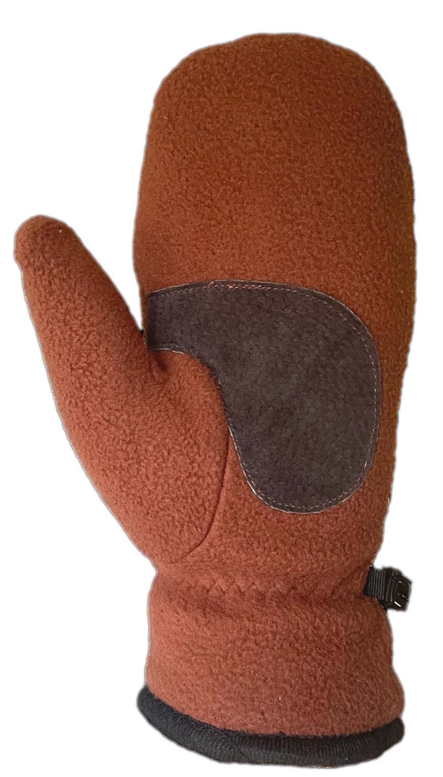 Fleece Mitt Pigsuede Palm C40 Thinsulate Brown