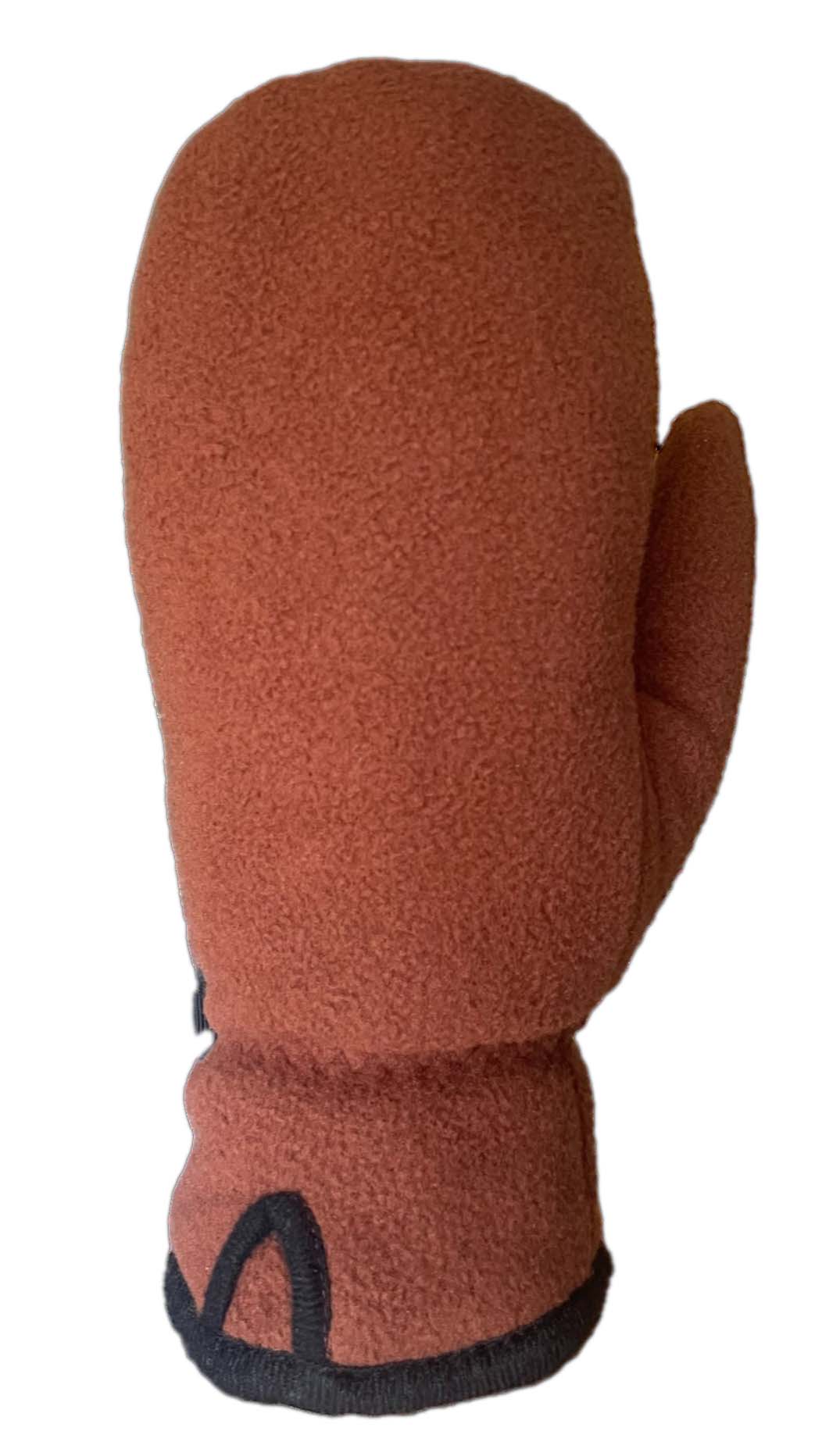 Fleece Mitt Pigsuede Palm C40 Thinsulate Brown