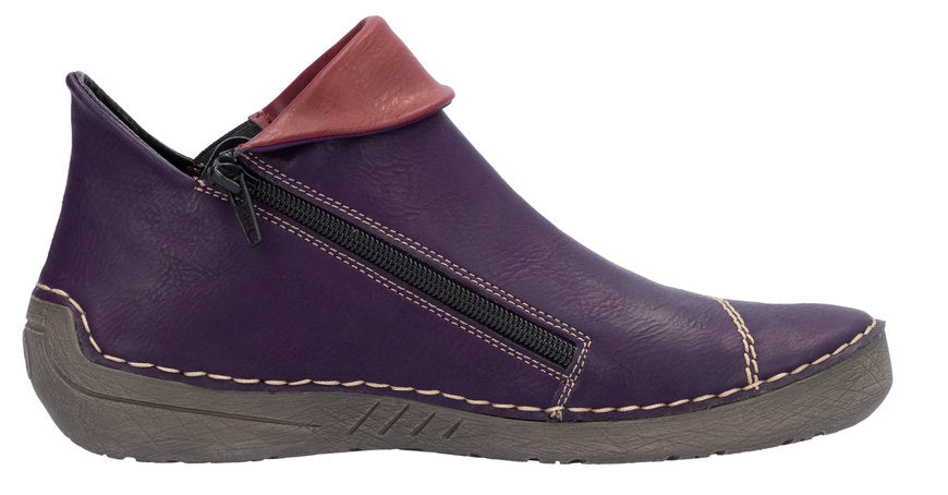 Aubergine Side Zip Boot