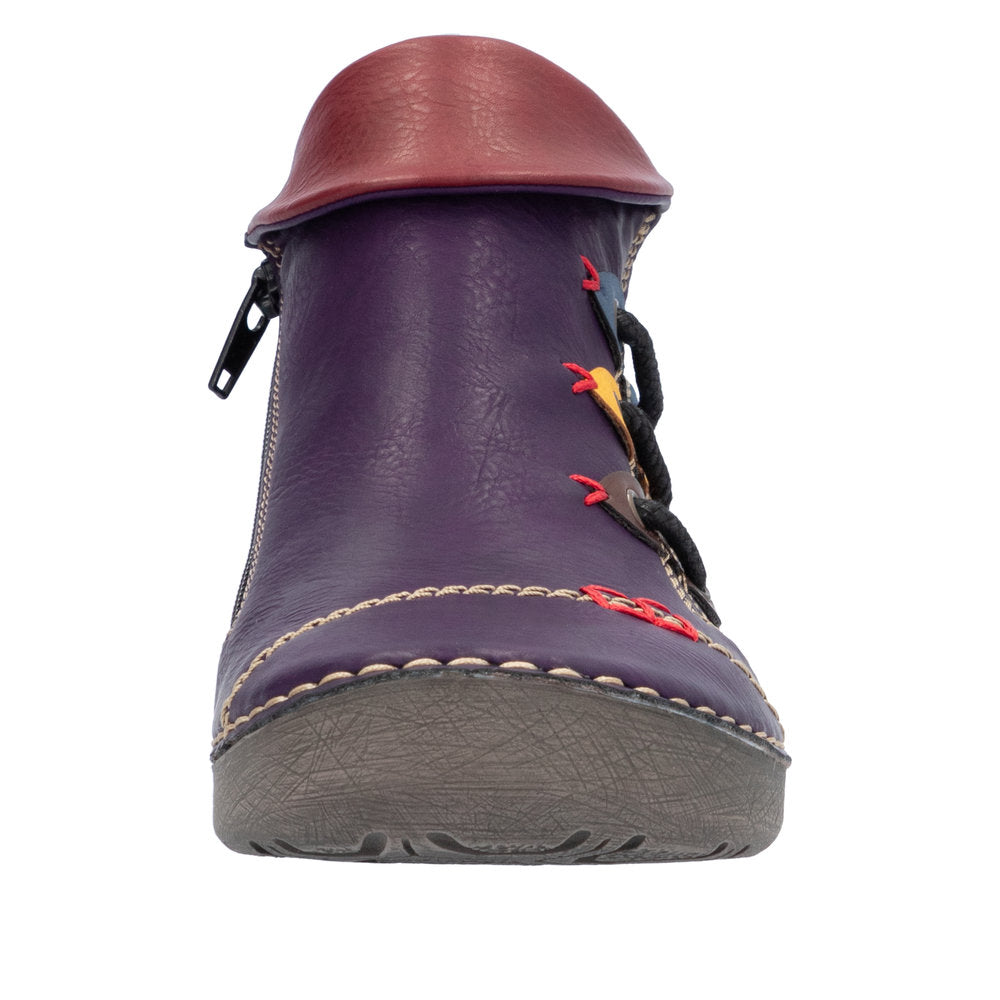 Aubergine Side Zip Boot