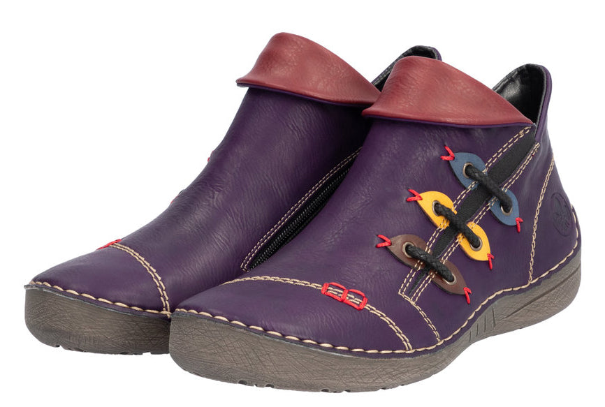 Aubergine Side Zip Boot