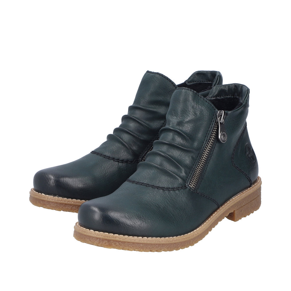 Teal Side Zip Boot