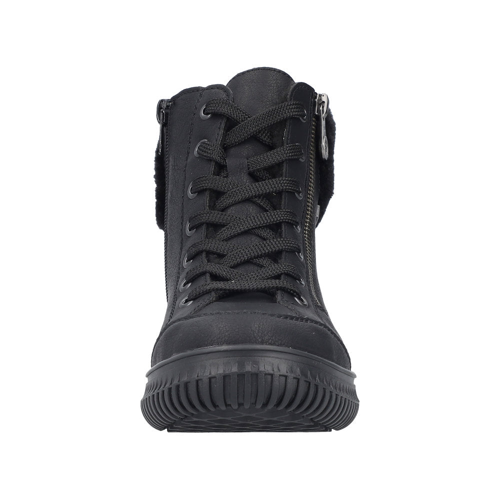 Black Warmlined Lace Up Boot