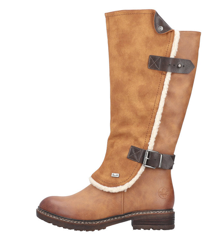 Tan Tall Side Zip Boot