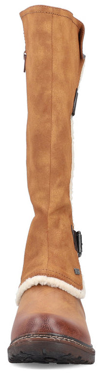 Tan Tall Side Zip Boot