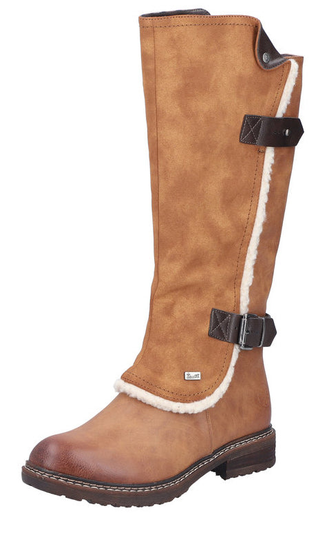 Tan Tall Side Zip Boot