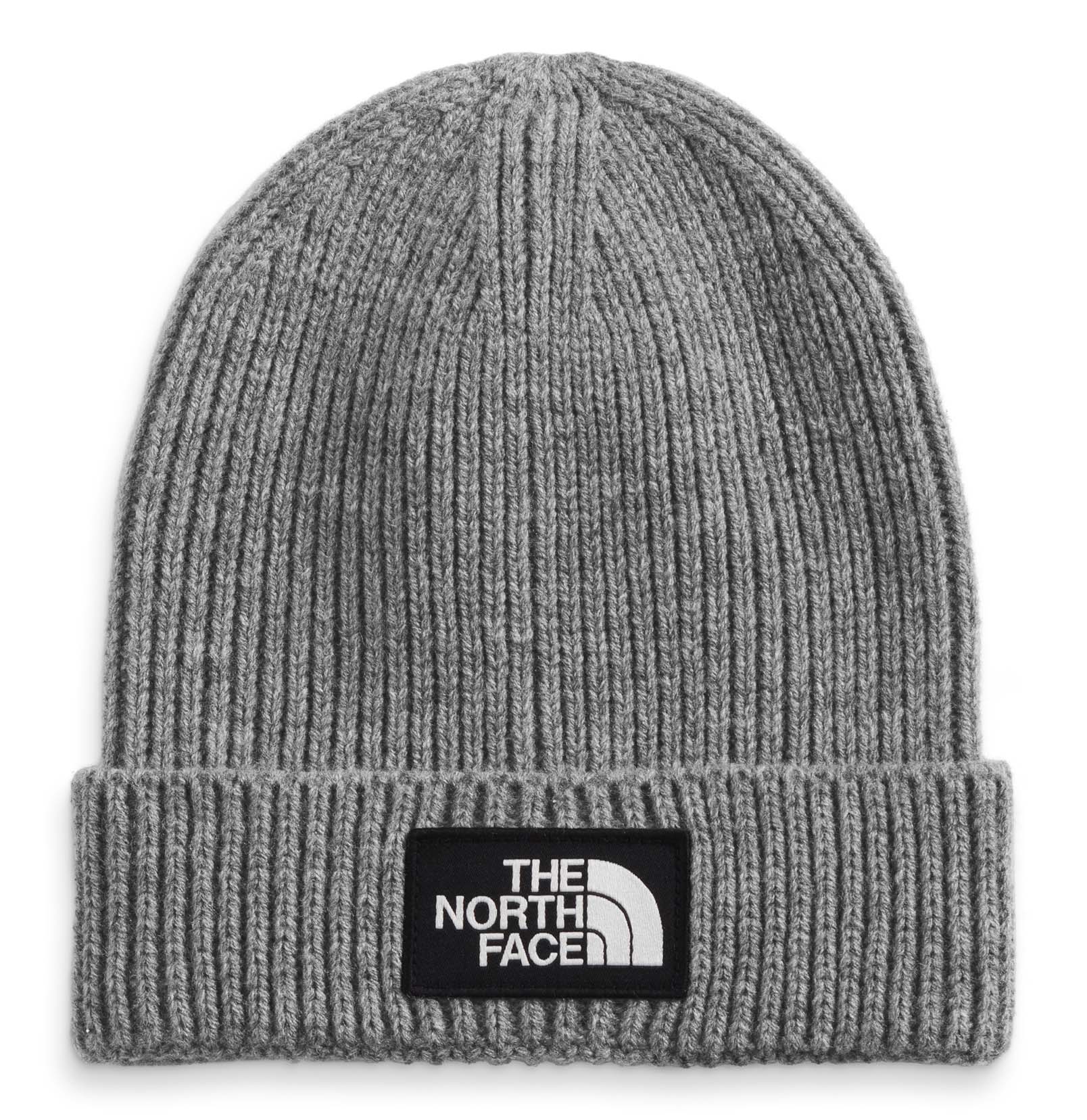 TNF Logo Box Cuffed Beanie TNF Medium Grey Heather