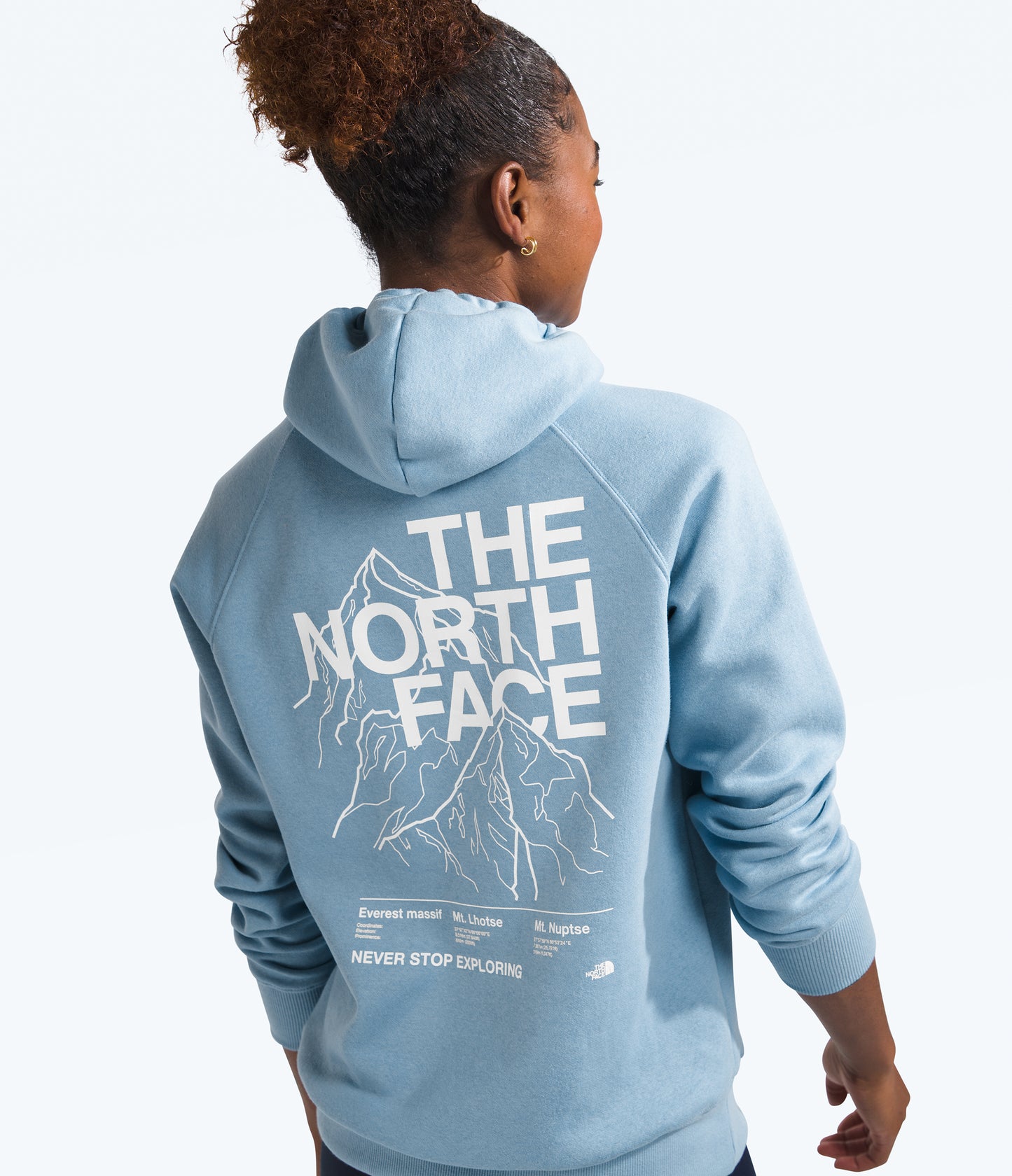 W Places We Love Hoodie Steel Blue TNF White