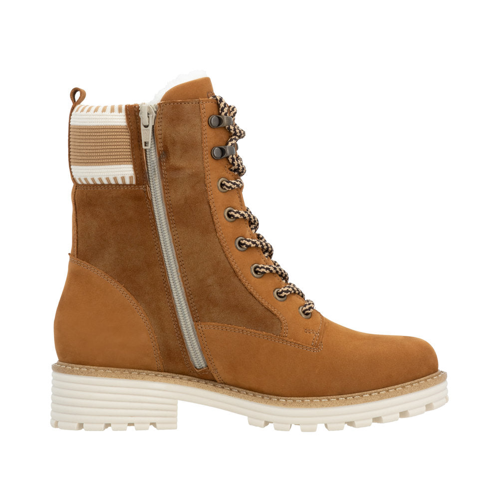 Tan Lace Up W Lambs Wool