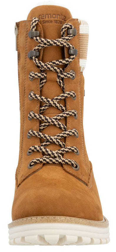 Tan Lace Up W Lambs Wool