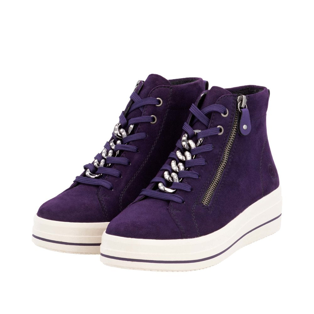 Aubergine Lace Up Boot