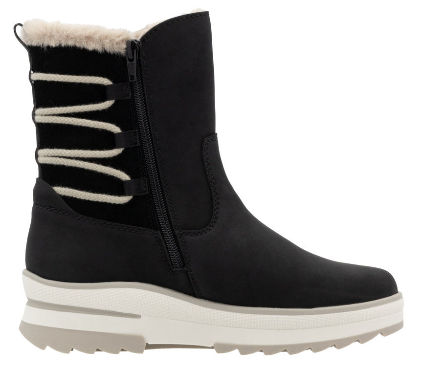 Black Warmlined Flip Grip Side Zip Boot