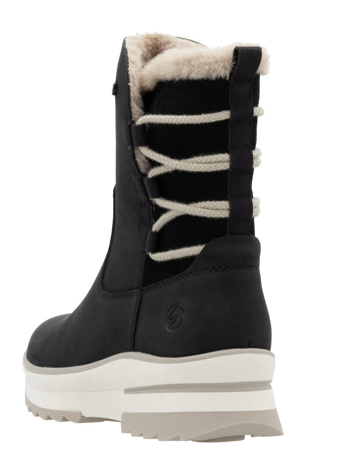 Black Warmlined Flip Grip Side Zip Boot