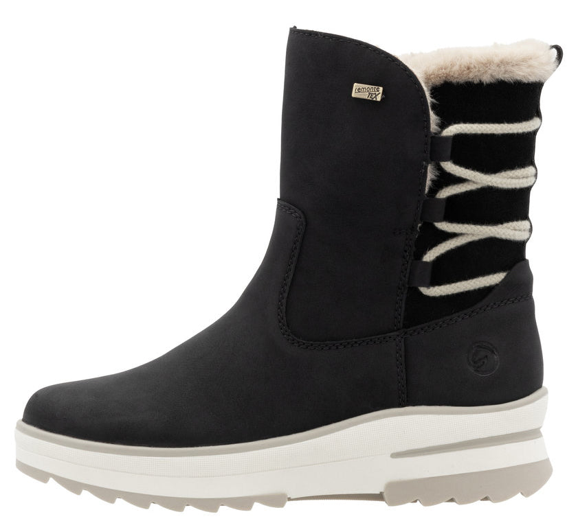 Black Warmlined Flip Grip Side Zip Boot