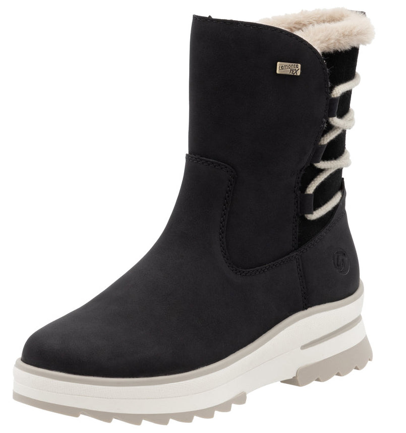 Black Warmlined Flip Grip Side Zip Boot