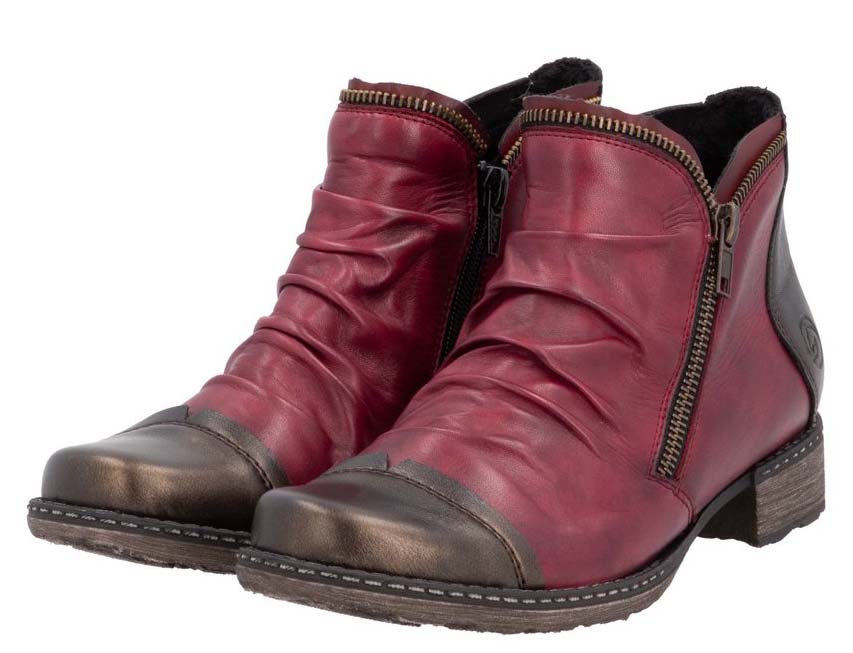 Red Side Zip Boot