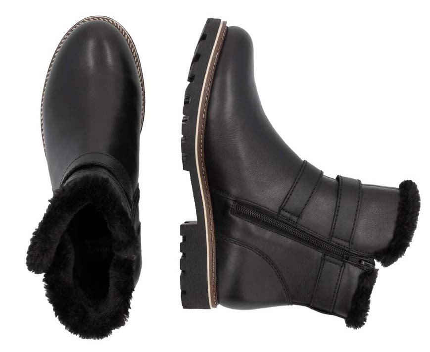 Black Warmlined Side Zip Boot