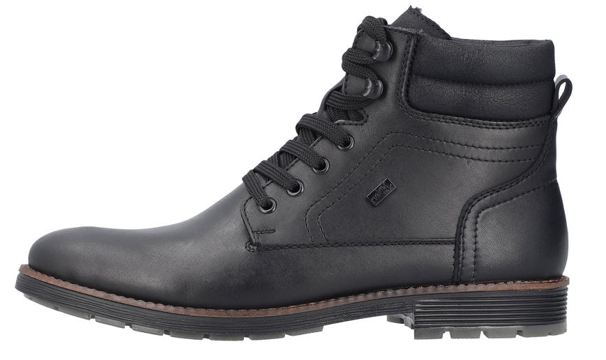 Black Warmlined Lace Up Boot