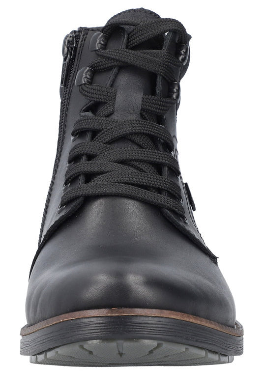 Black Warmlined Lace Up Boot