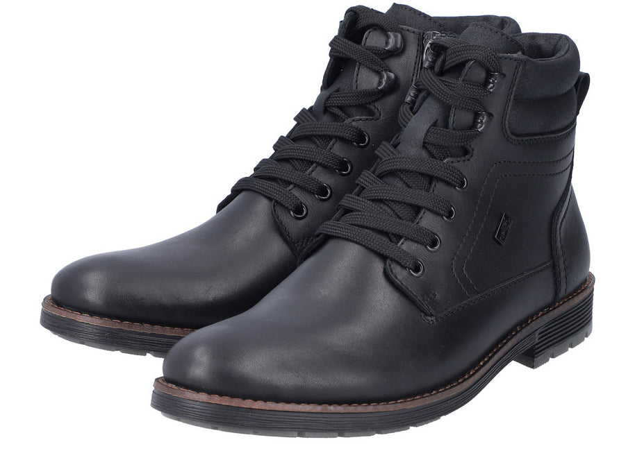 Black Warmlined Lace Up Boot