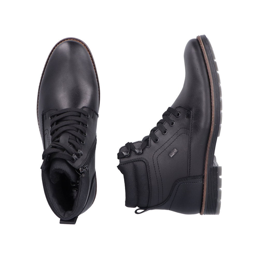 Black Warmlined Lace Up Boot