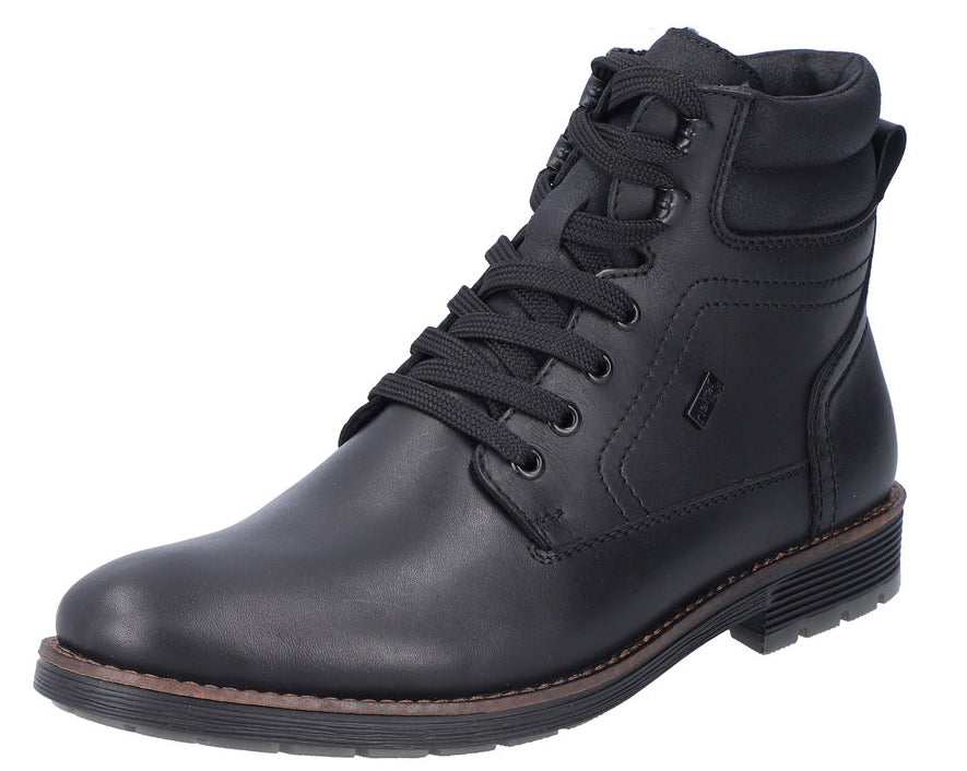 Black Warmlined Lace Up Boot