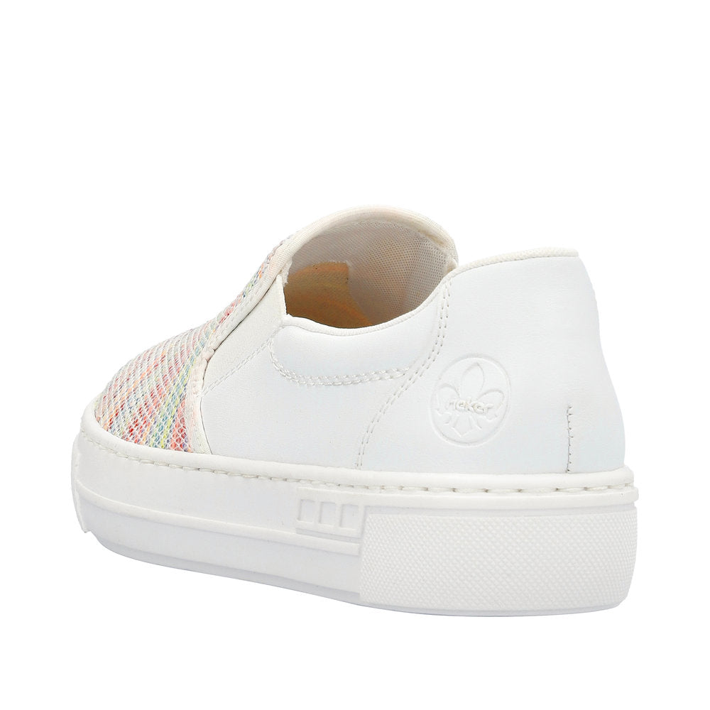 Rainbow White Slip On