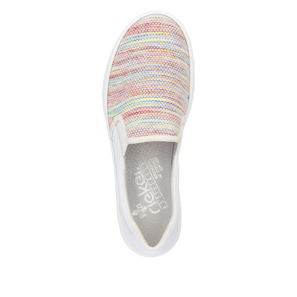 Rainbow White Slip On