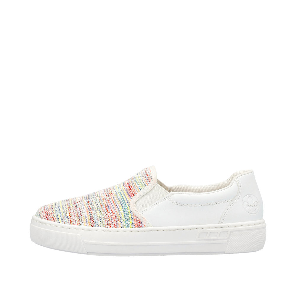 Rainbow White Slip On