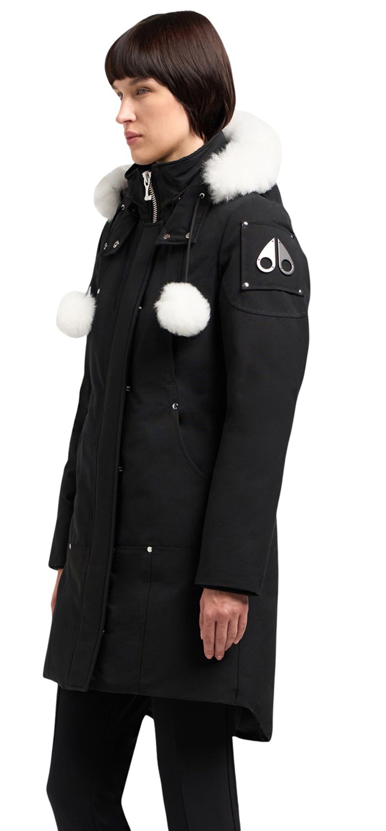 Stirling Parka LDS Black W/Natural Shearling