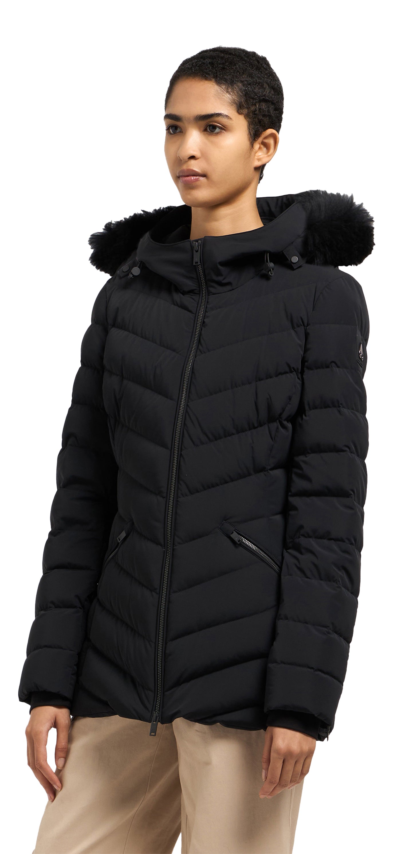 Roselawn 5 Jacket Black W/Black Shearling