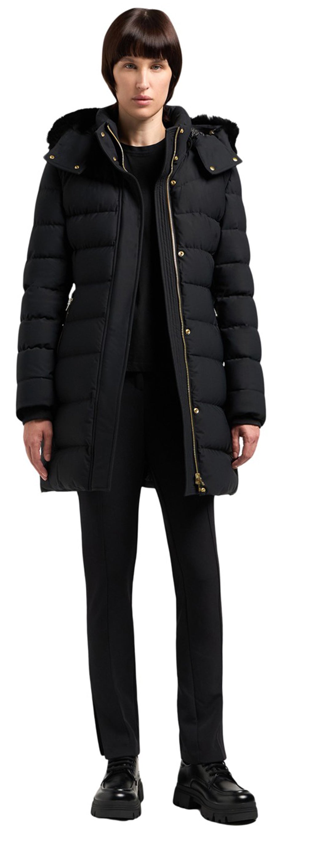 Watershed 3 Parka Shearling Gold Black With Black Shearling