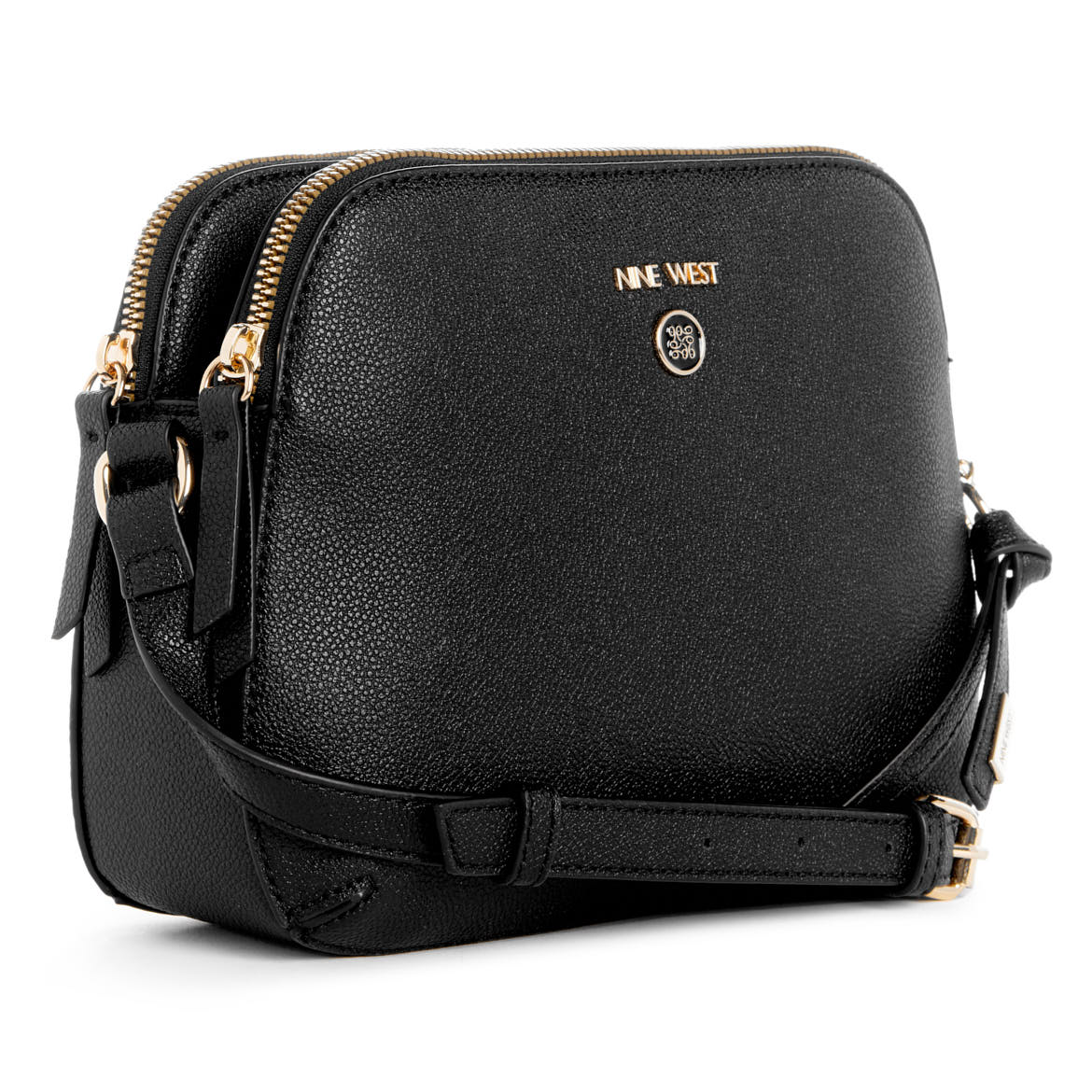 Eliena Mini DBL Zip Crossbody Black