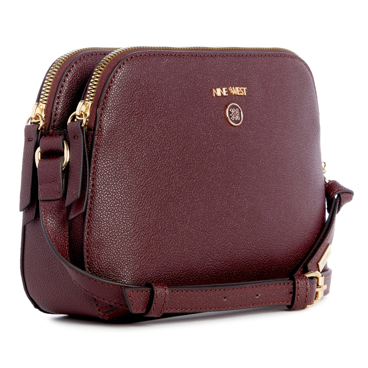 Eliena Mini DBL Zip Crossbody Merlot