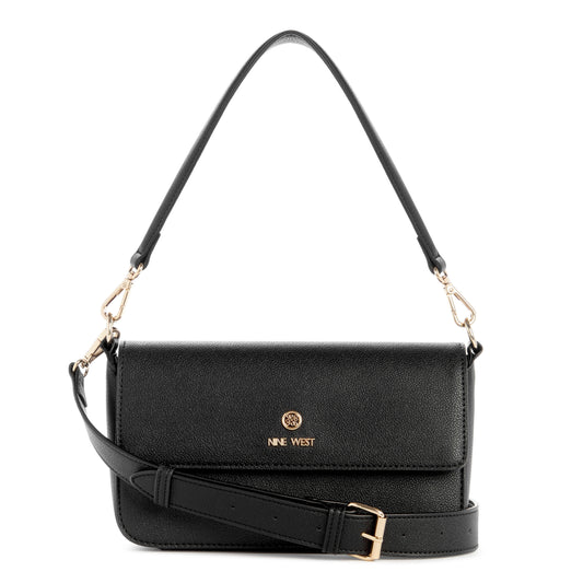 Siera Flap Shoulder Bag Black