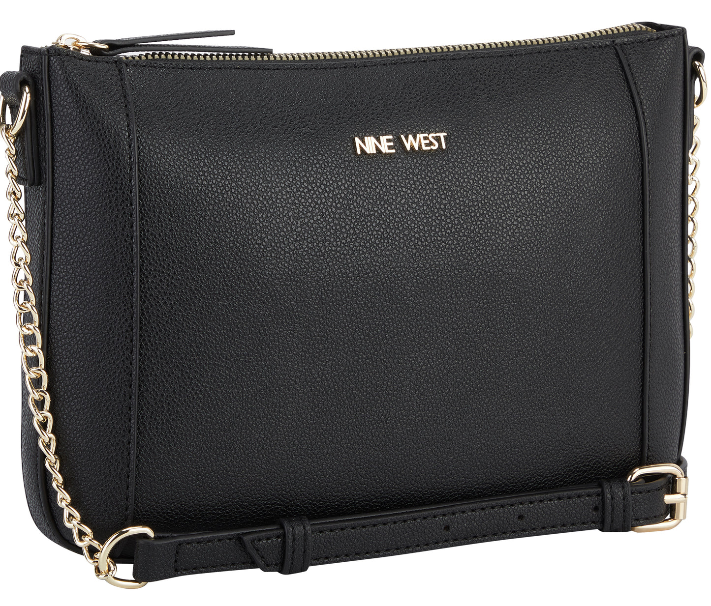 Basil Top Zip Crossbody Black