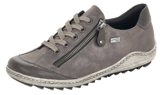 Grey Lace Shoe Side Zip