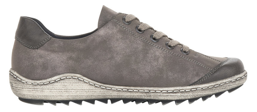 Grey Lace Shoe Side Zip