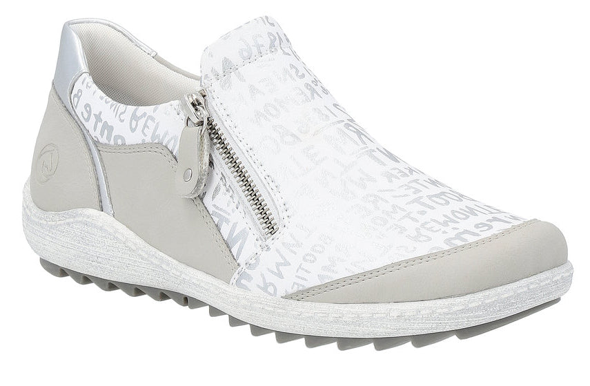 White Side Zip Slip On