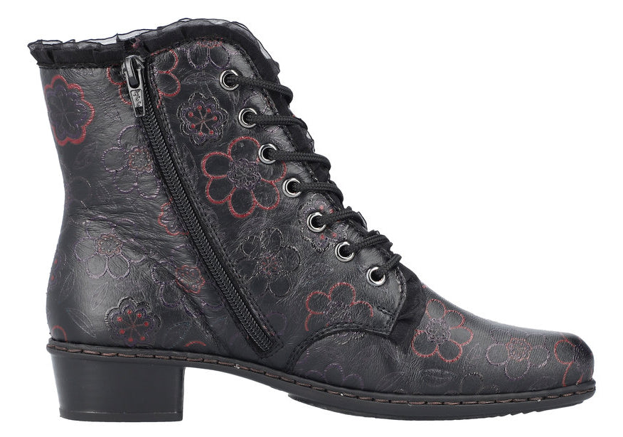 Black Multi Lace Up Boot