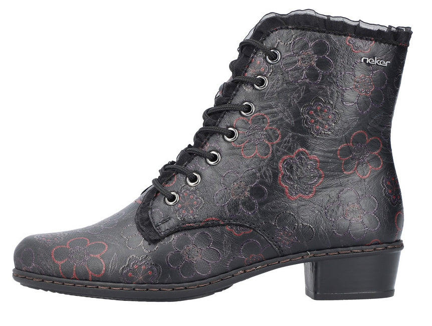 Black Multi Lace Up Boot